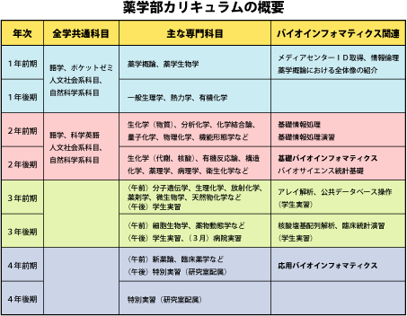 薬学部カリキュラム